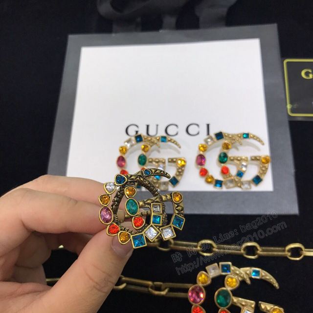 GUCCi飾品 原單高品質 官網同步新款 古馳耳釘 戒指 Gucci腰鏈套裝  zgbq1196